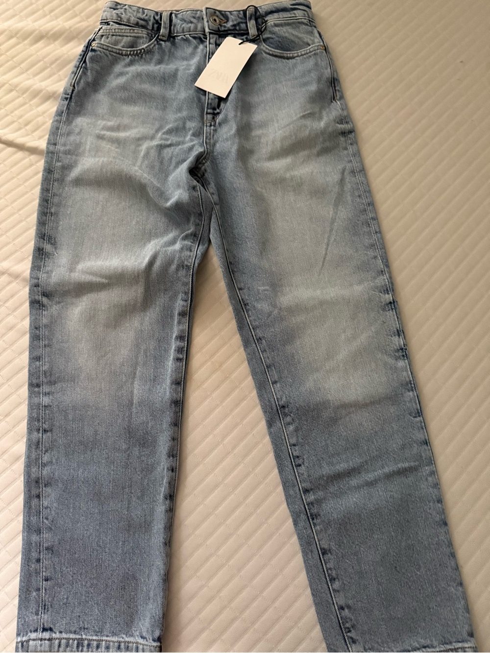 Zara Light Blue Women's Straight Jeans